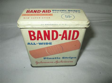 Vintage Metal Bandaid Box 